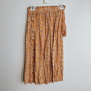 Yellow floral skirt